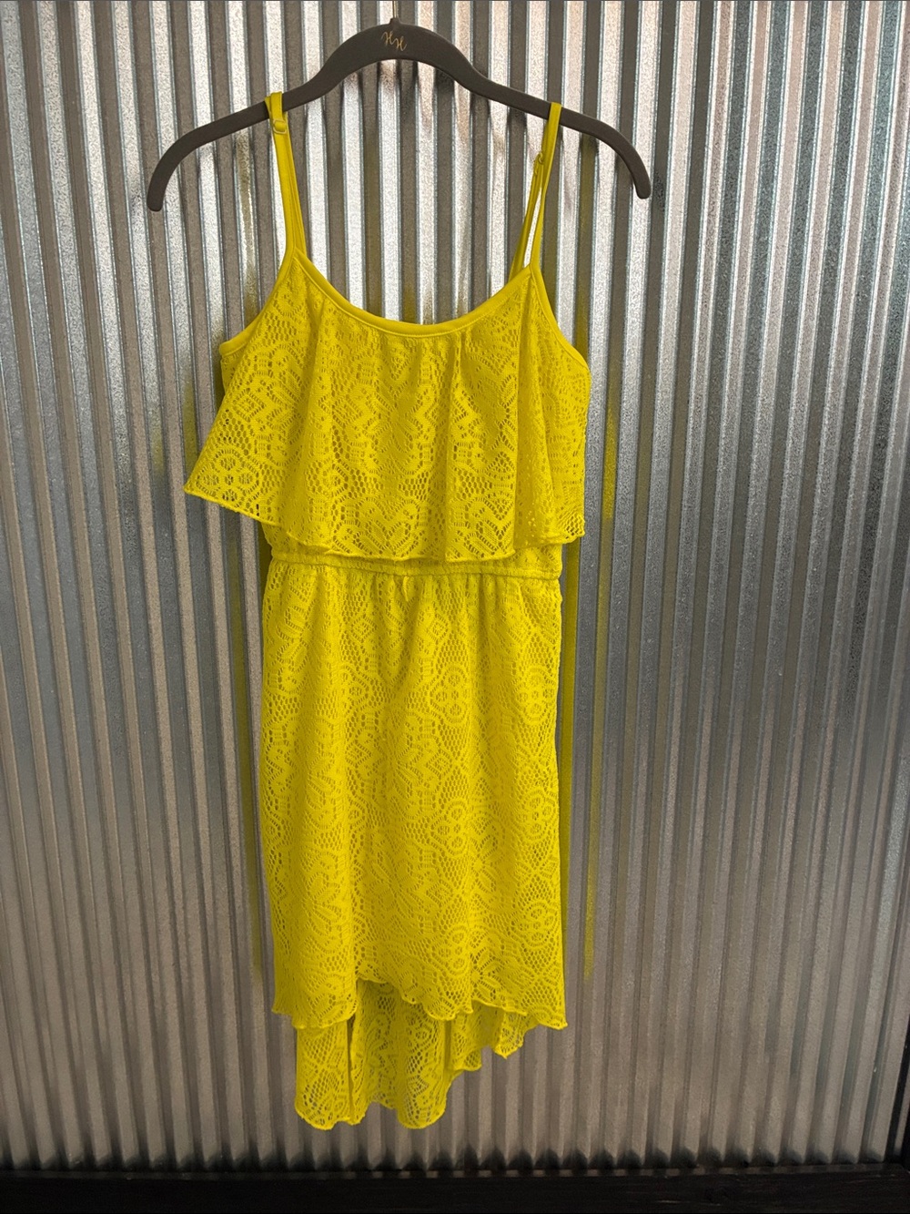 Bright Yellow Lace High-Low Sundress - Brand Unknown